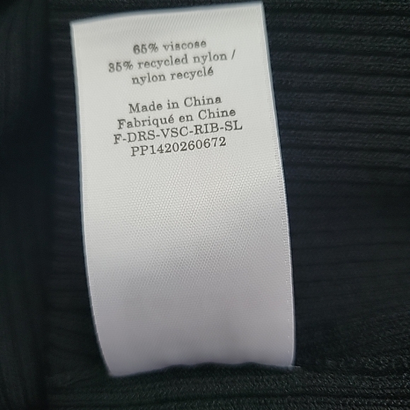 Everlane The Ribbed Midi Dress Black Viscose Sleeveless Tank Small NEW NWT - Picture 8 of 9